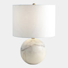Luna Table Lamp, White Marble