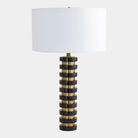 Colonna Table Lamp, Black Marble