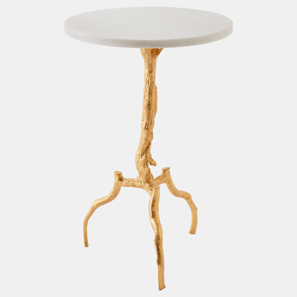 Ramo Side Table, Gold Leaf