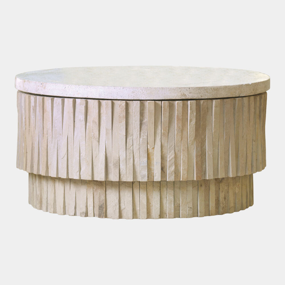 Bilico Round Stone Cocktail Table