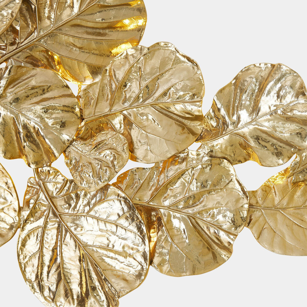 Fico Lighted Wall Sculpture, Brass