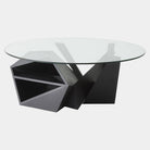 Prisma Cocktail Table, Blackened Oak