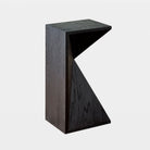 Sghembo Side Table, Blackened Oak