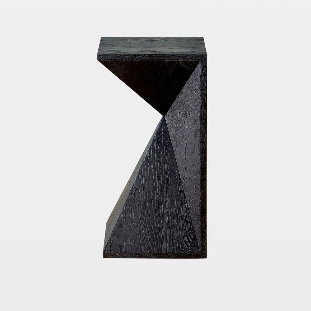 Sghembo Side Table, Blackened Oak