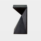 Sghembo Side Table, Blackened Oak