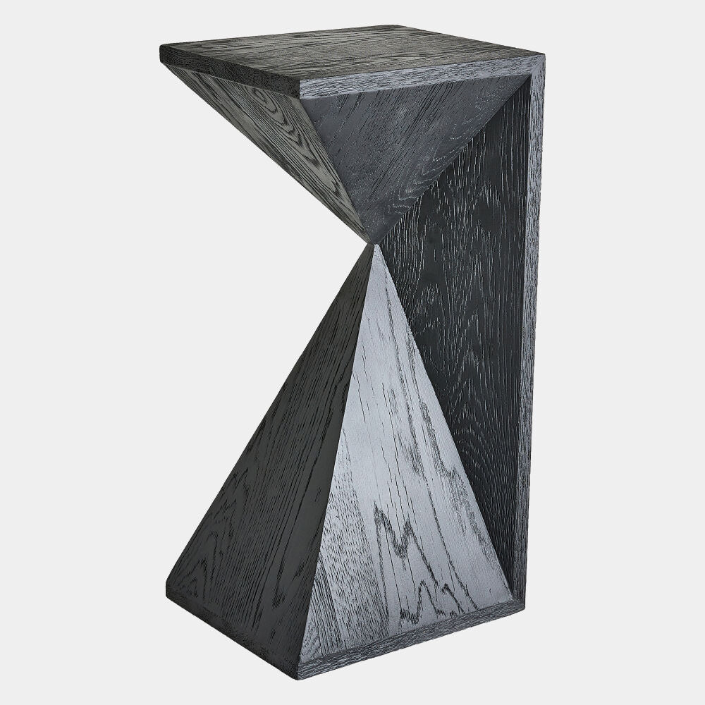 Sghembo Side Table, Blackened Oak