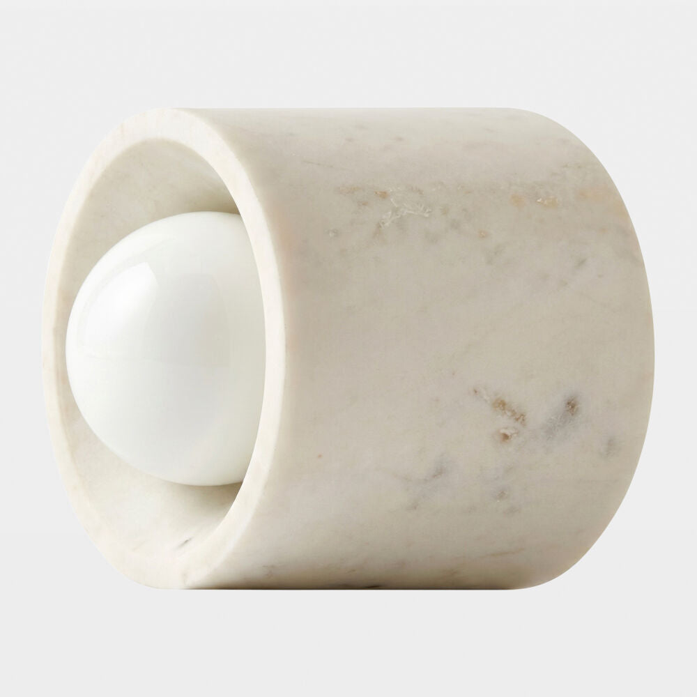 Cairn Stone Sconce, White