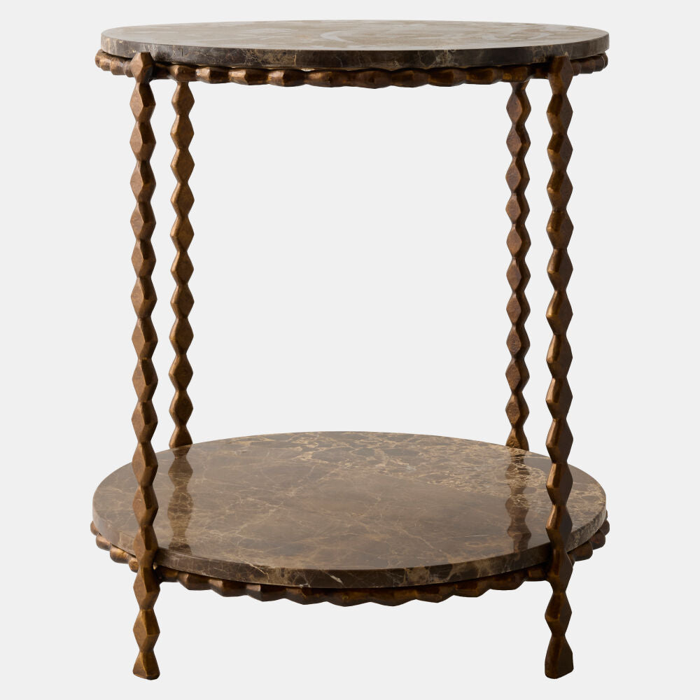 Bobina Side Table, Emperador