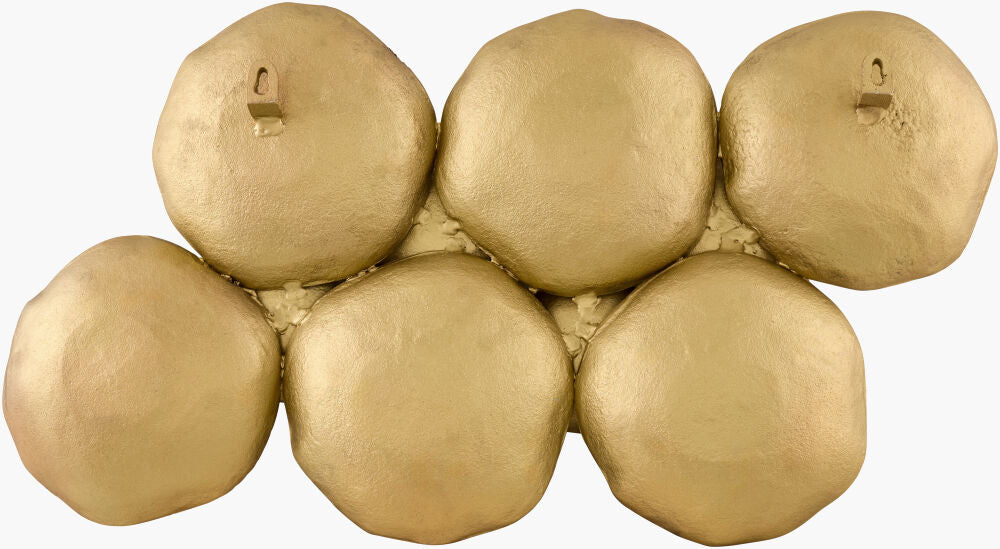 Lilypad Wall Sculpture, Brass