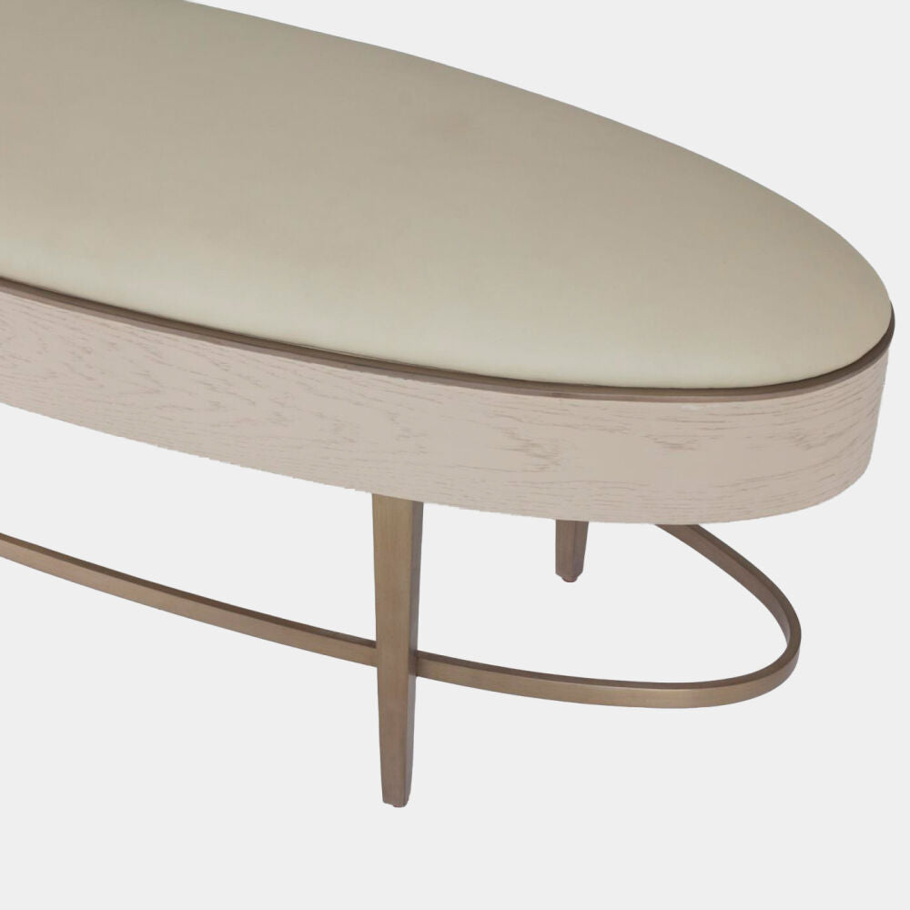 Ellisse Bench, Ivory