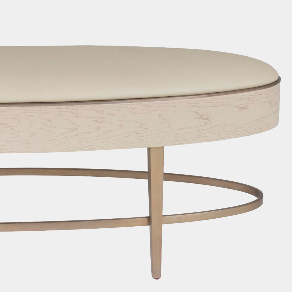 Ellisse Bench, Ivory