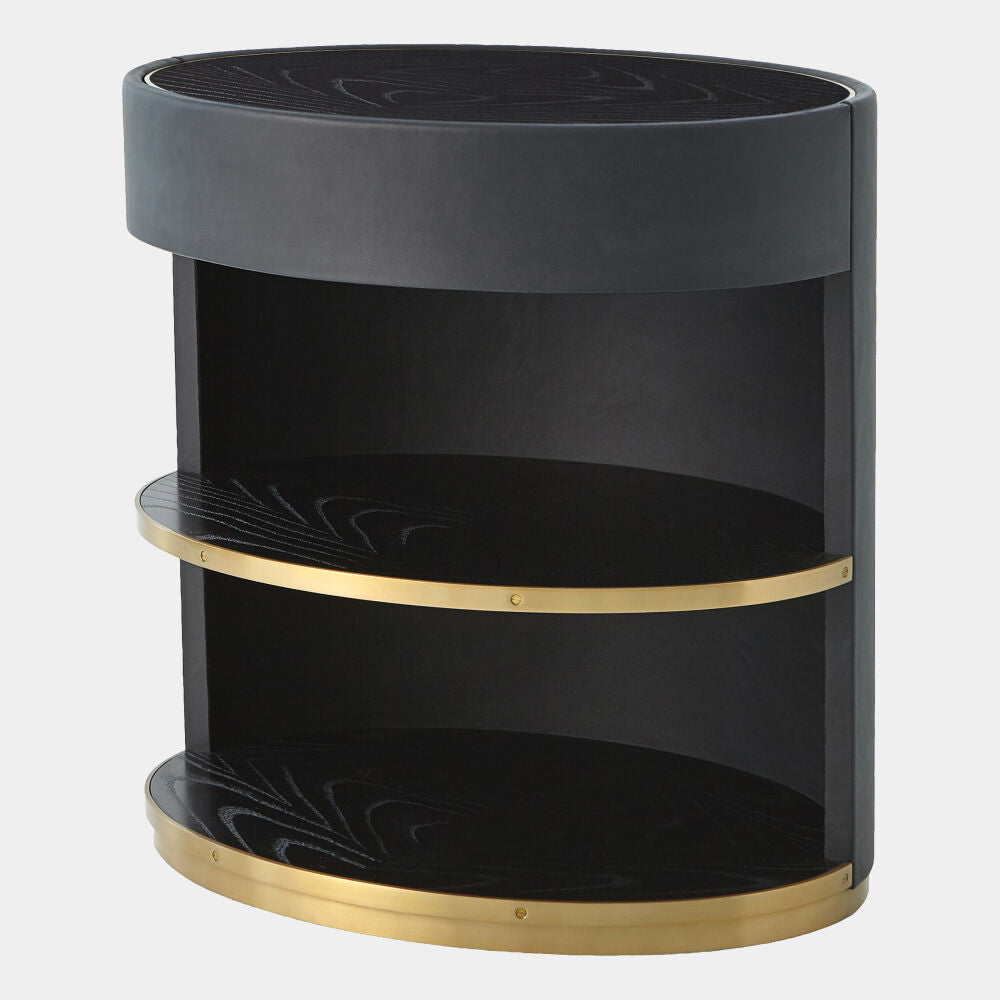 Ellisse Bedside Cabinet, Black