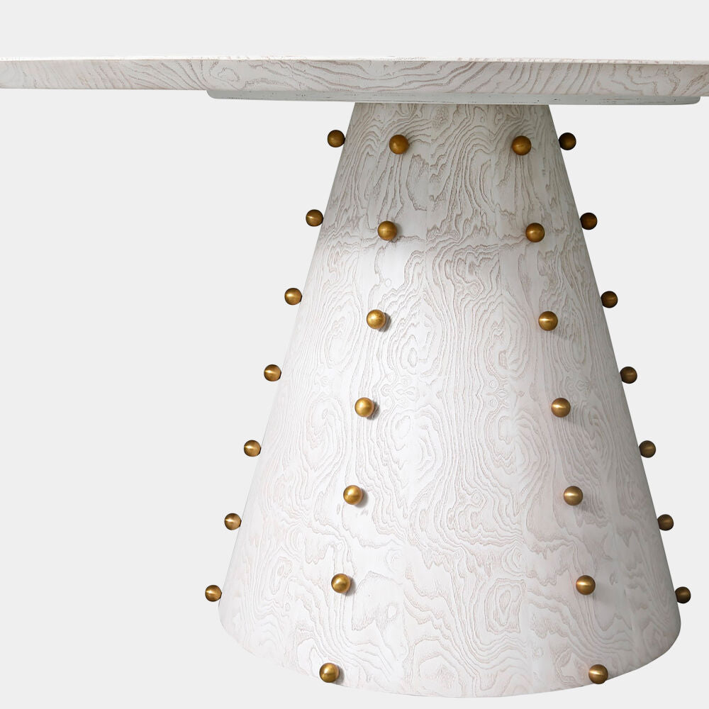 Sferico Dining Table, White Burl
