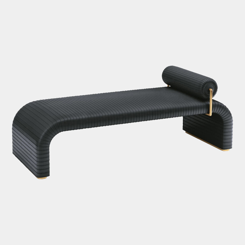 Riposo Daybed, Graphite Leather