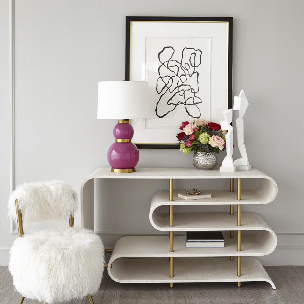 Nimbo Accent Chair, White Shearling