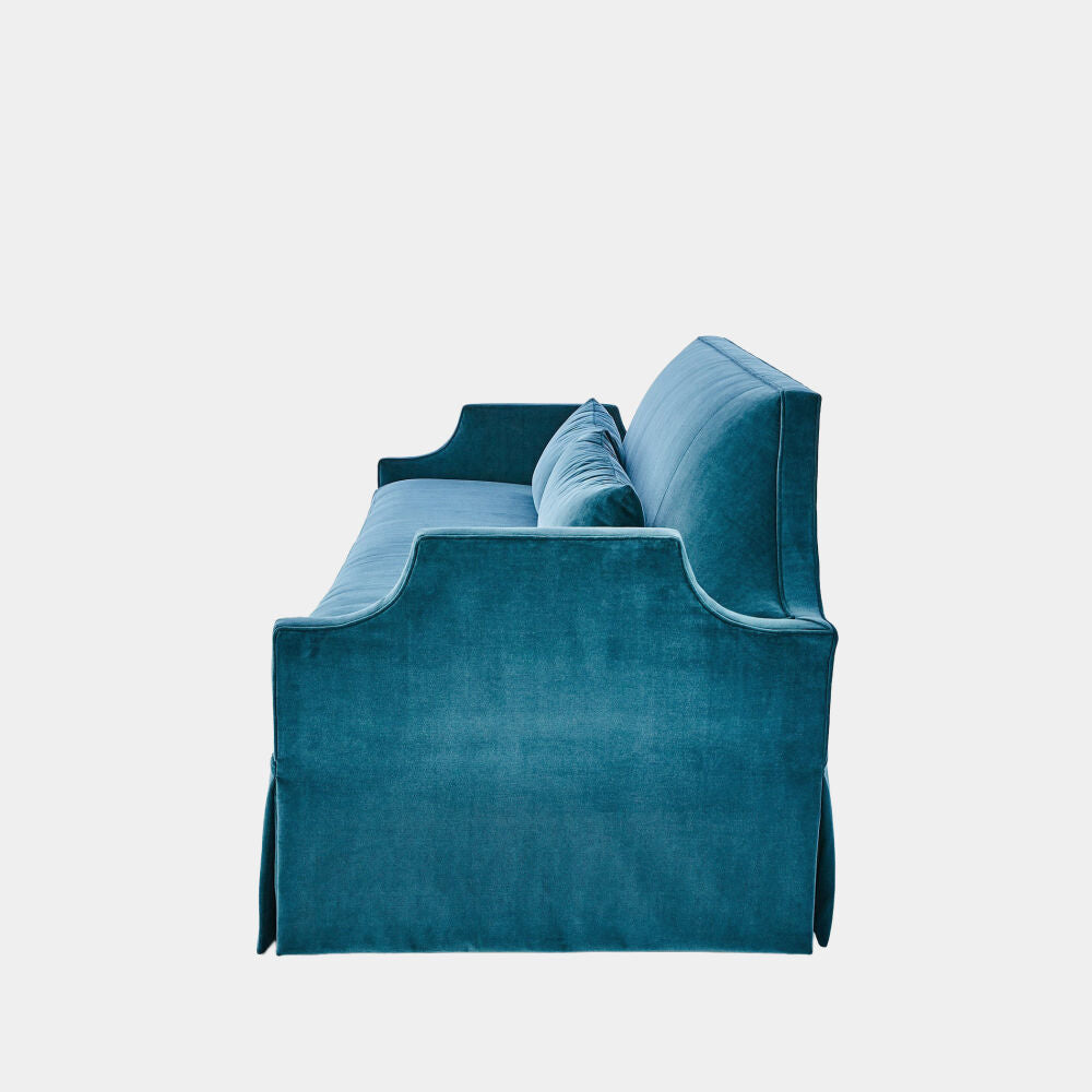 Contessa Skirted Sofa, Blue