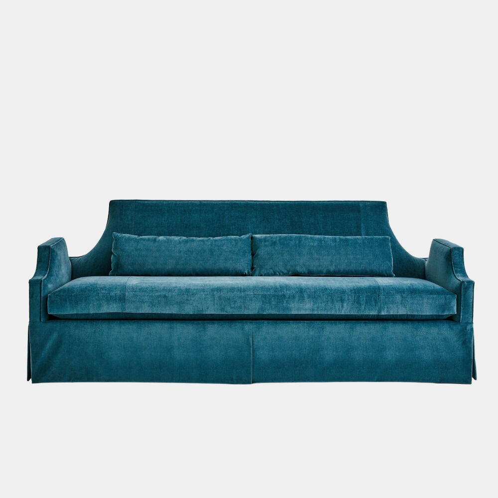 Contessa Skirted Sofa, Blue