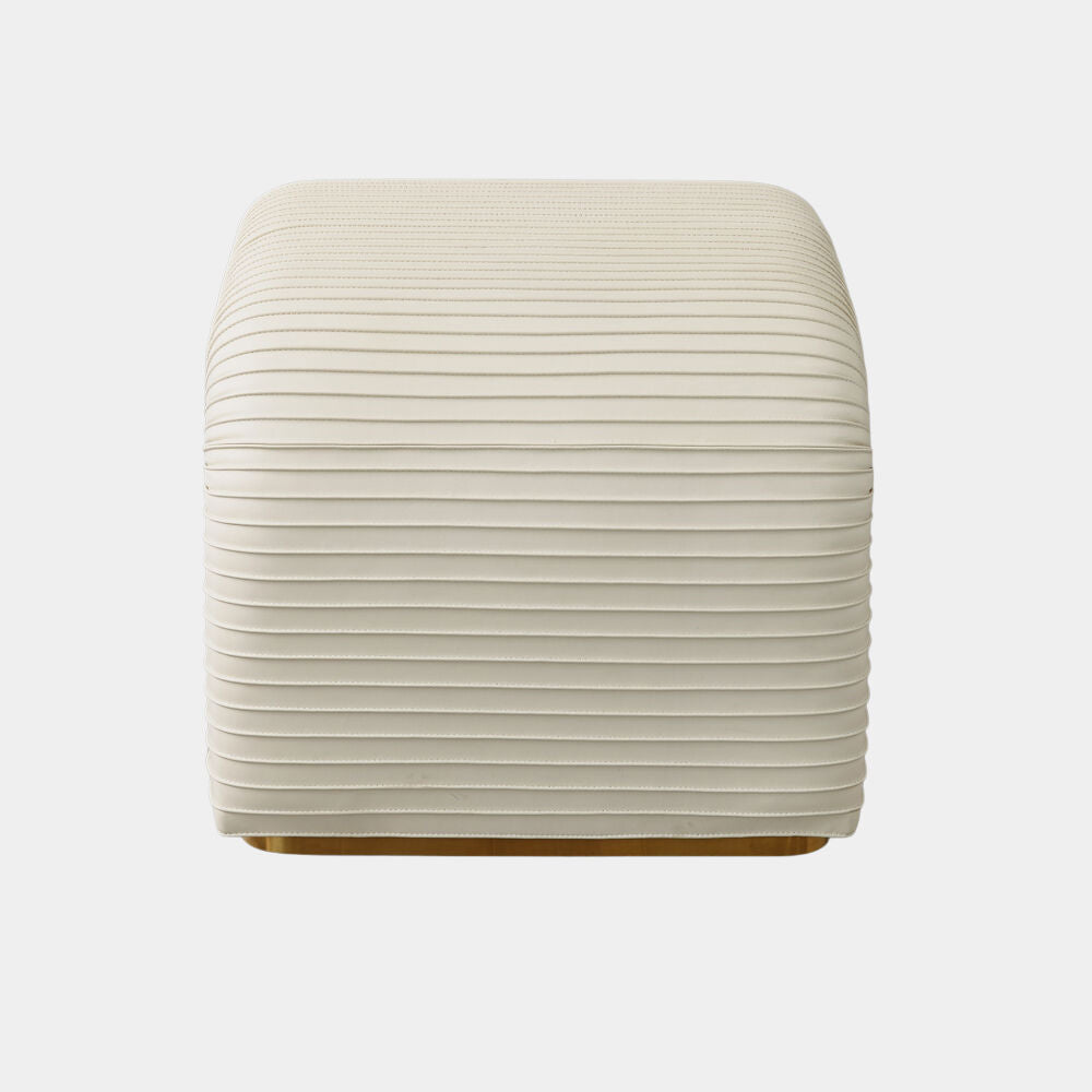 Riposo Stool, Milk Leather