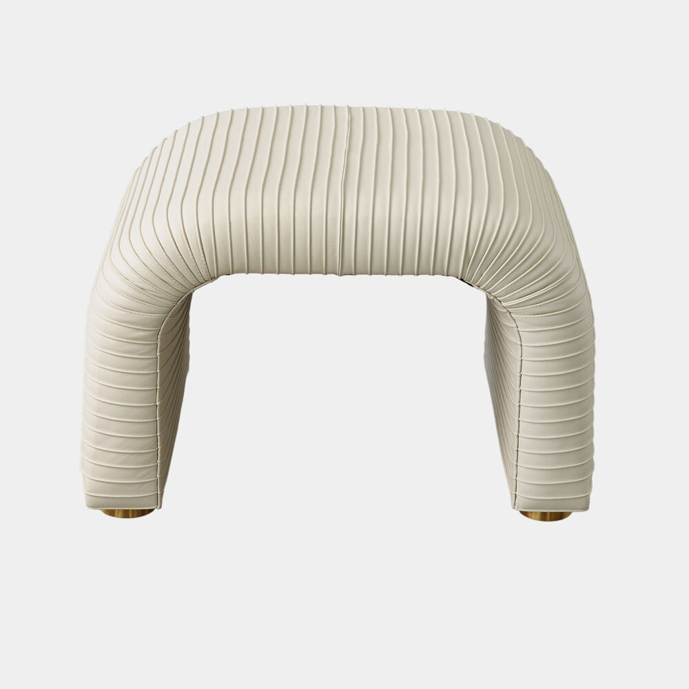 Riposo Stool, Milk Leather