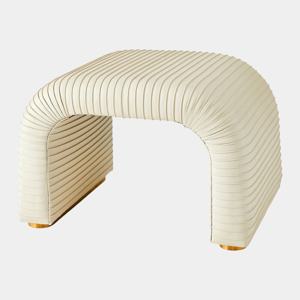Riposo Stool, Milk Leather