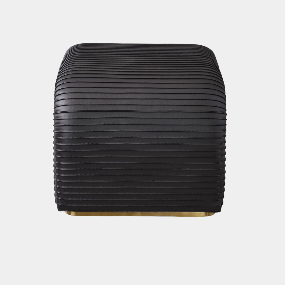 Riposo Stool, Graphite Leather