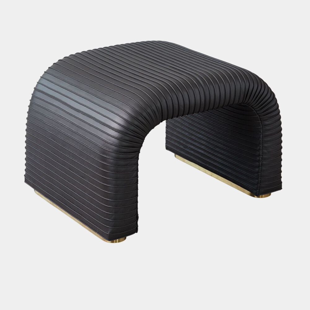 Riposo Stool, Graphite Leather