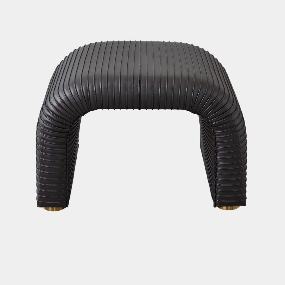 Riposo Stool, Graphite Leather