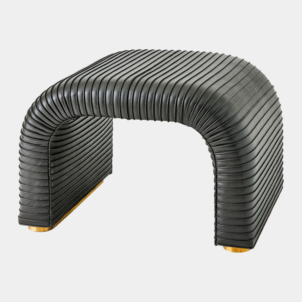 Riposo Stool, Graphite Leather