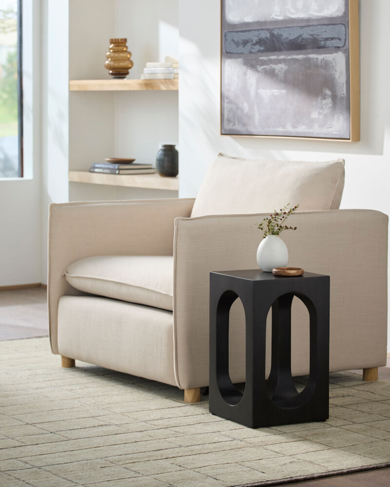 Cairn Side Table, Charcoal