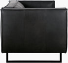 Sounding Sofa, Charcoal Leather side detail
