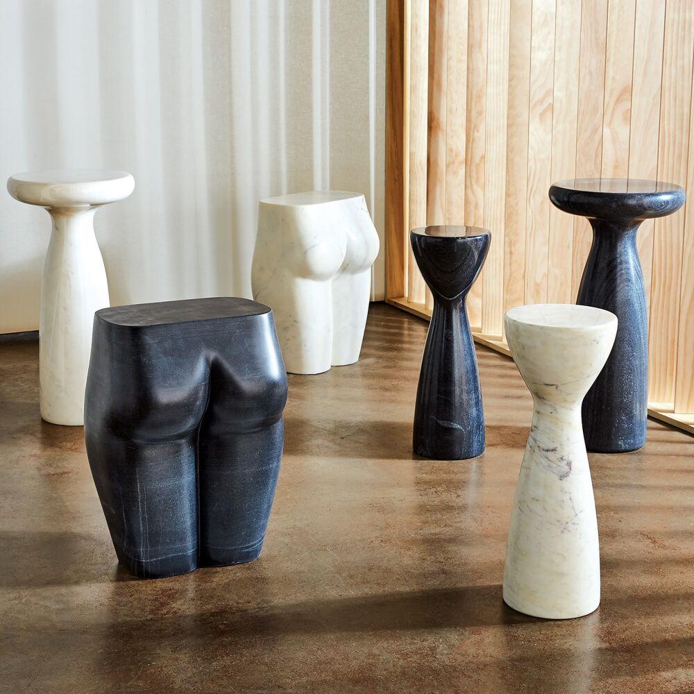 Statuario Stool, Black