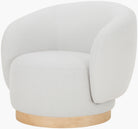 Haven Swivel Chair, Snow Boucle