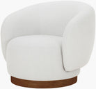 Haven Swivel Chair, Ivory Boucle