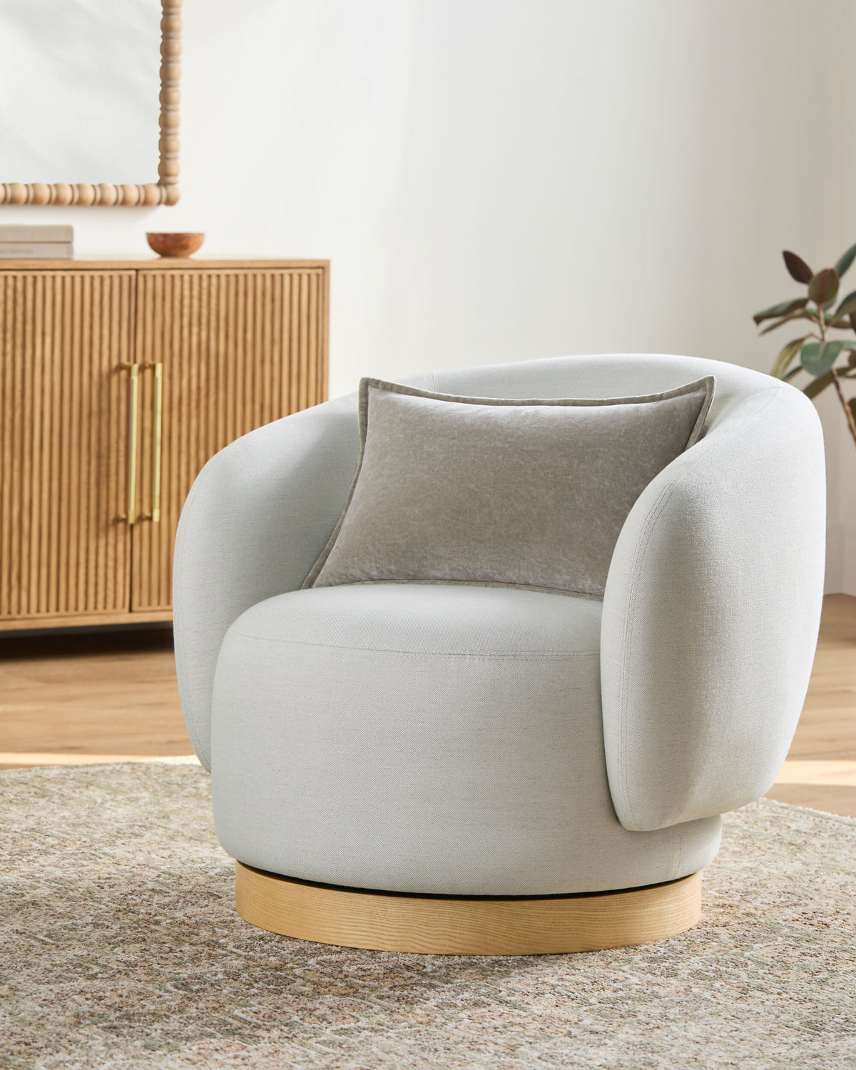 Shown in a styled room