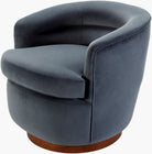 Gyre Swivel Chair, Slate Velvet
