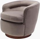 Gyre Swivel Chair, Taupe Velvet